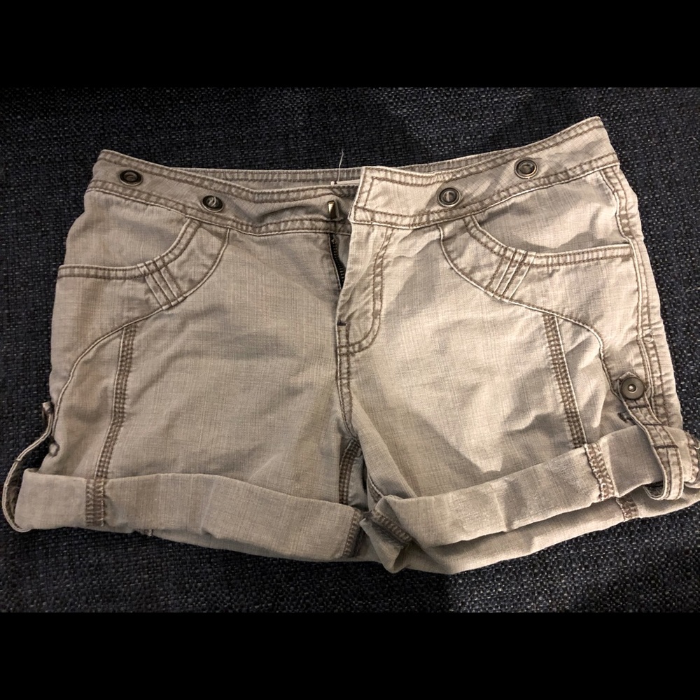 Mid-rise gray Free People cargo shorts